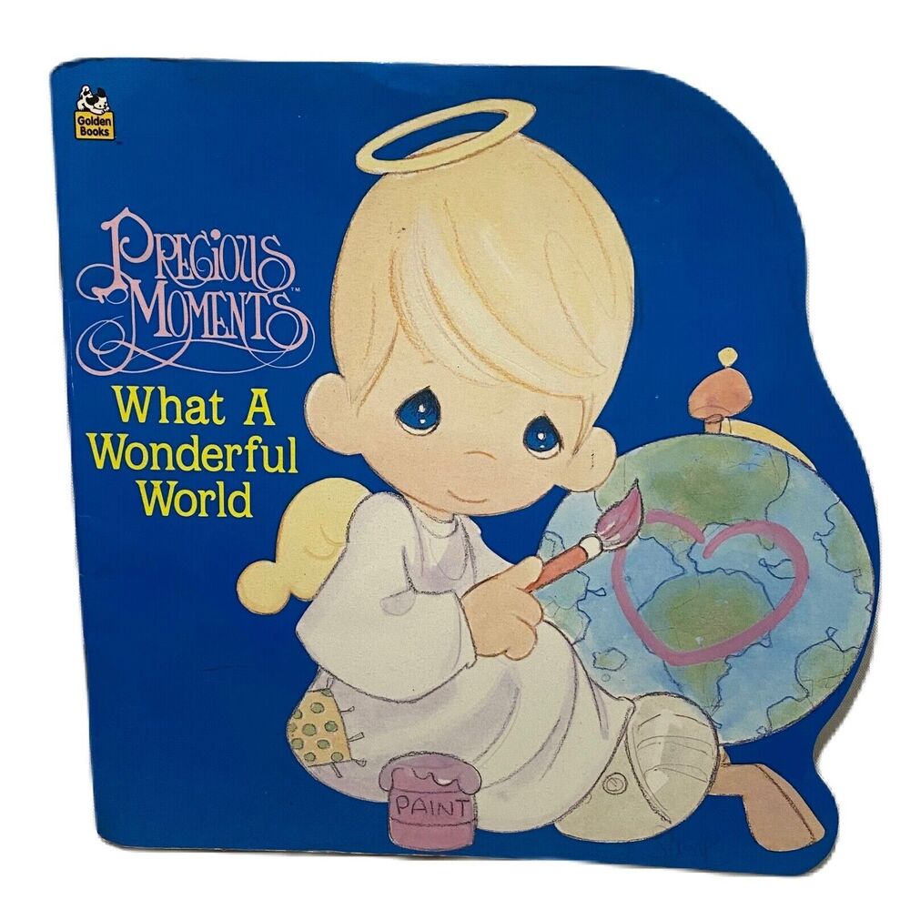Vintage Precious Moments What a Wonderful World A Golden Super Shape Book 1992
